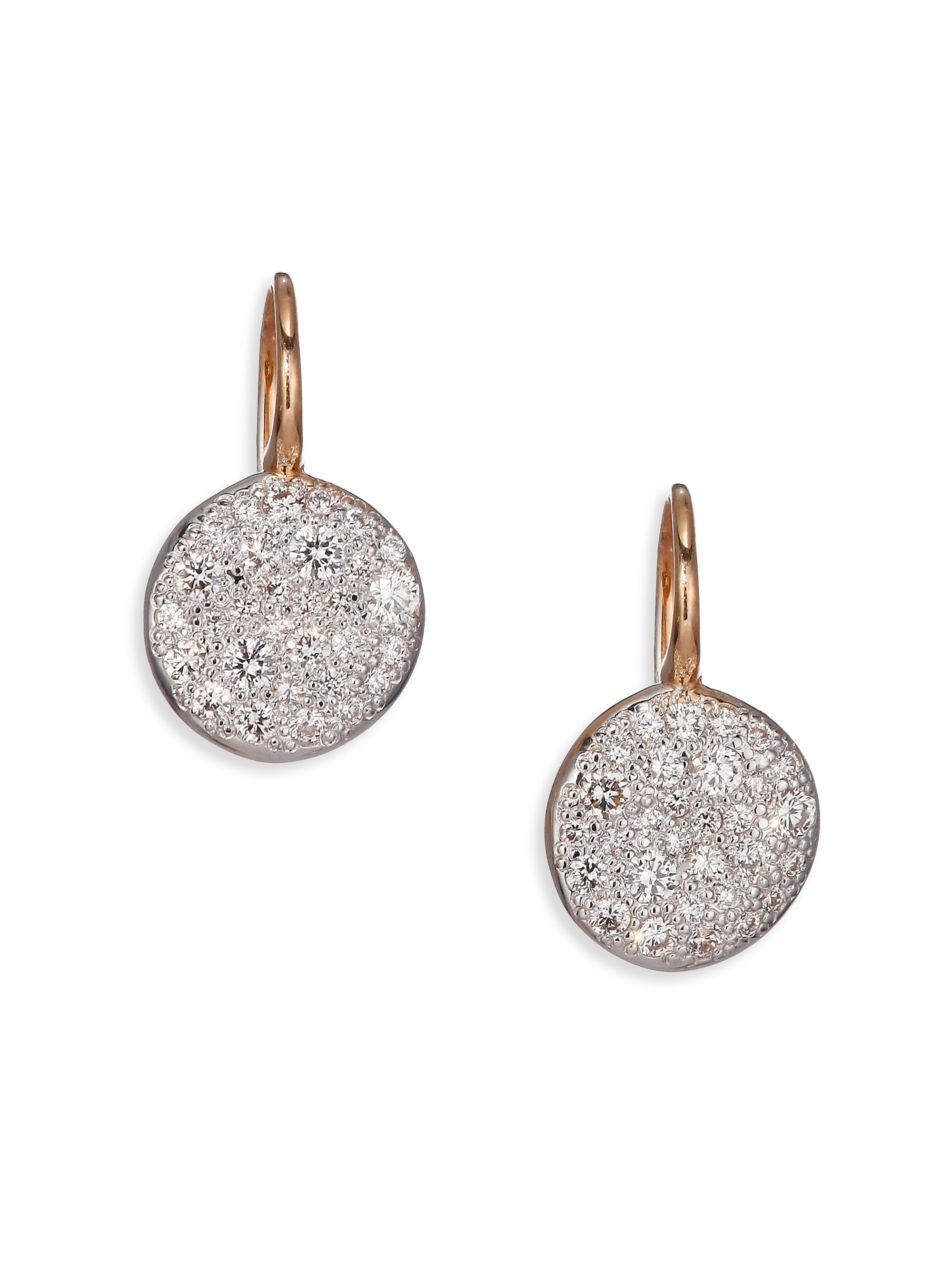Pomellato Sabbia Diamond & 18k Rose Gold Drop Earrings in Pink Lyst